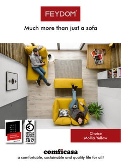 COMFICASA FEYDOM CHOICE 1: Modular Sofa bed with Storage - Mollia Yellow  - Image 5