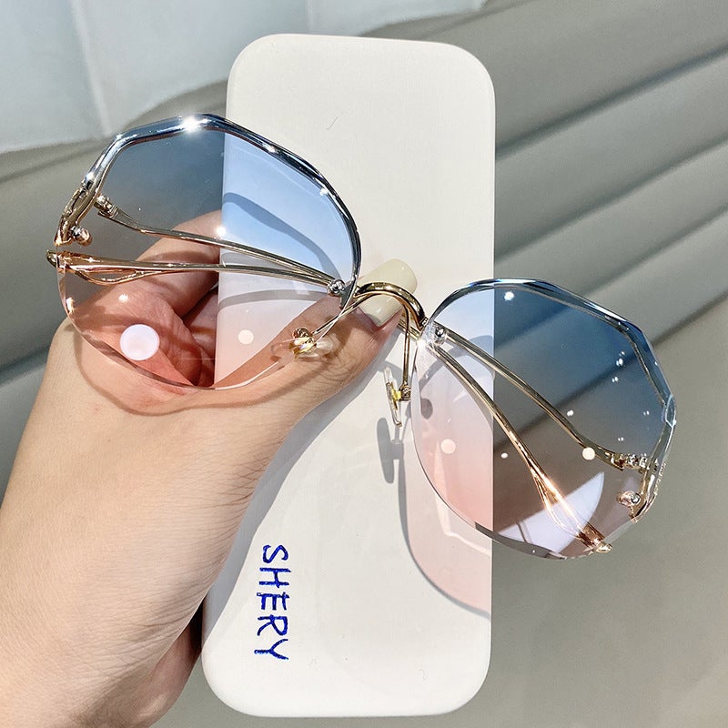 Sunglasses Women'S Ins2025 Year New Round Face Korean Fashionable Fashion Sunglasses Anti-Ultraviolet Big Face Slimming Summer - Image 3