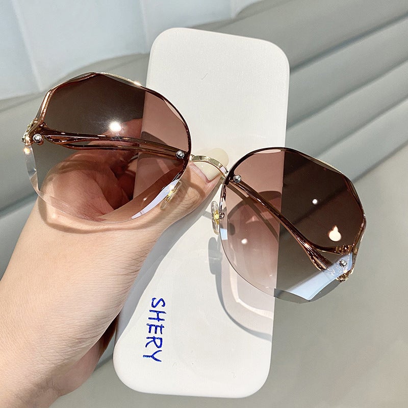 Sunglasses Women'S Ins2025 Year New Round Face Korean Fashionable Fashion Sunglasses Anti-Ultraviolet Big Face Slimming Summer - Image 4