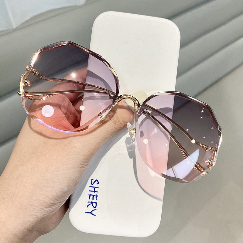 Sunglasses Women'S Ins2025 Year New Round Face Korean Fashionable Fashion Sunglasses Anti-Ultraviolet Big Face Slimming Summer - Image 5
