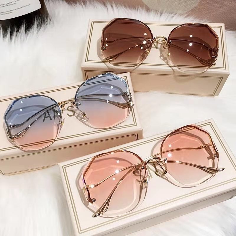 Sunglasses Women'S Ins2025 Year New Round Face Korean Fashionable Fashion Sunglasses Anti-Ultraviolet Big Face Slimming Summer - Image 2