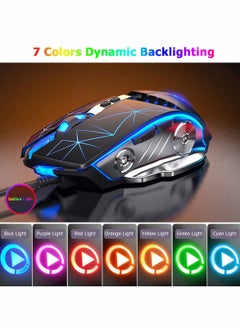 SYOSI Gaming Mouse USB Wired RGB Backlit Silent Click Gamer Mouse with 4 Adjustable DPI Up to 3200, Comfortable Grip Ergonomic Optical Gaming Mice for Laptop PC Gamer Computer  - Image 3