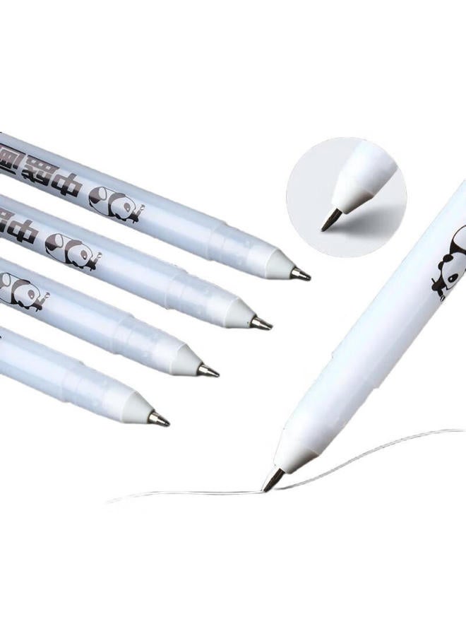 TRANSON Zhongsheng Art Supplies, Water-Based Highlighting Pens, White And Black Card Paper Design, 3-Pack, White Pen Refills, Black Background Writing, Fine Tip, Watercolor, White Space, Outline Pen, Art Sketching - Image 2