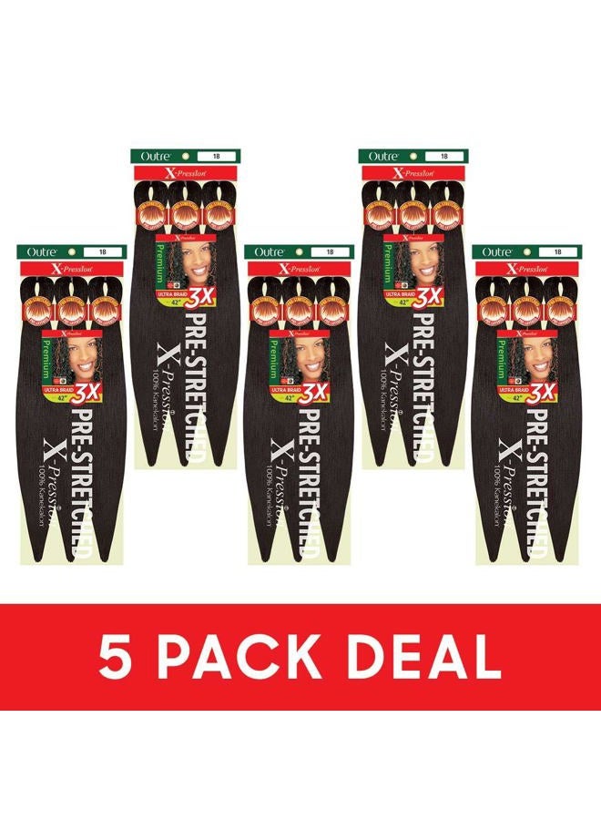 Outre X-Pression Braid Pre Stretched Braid 42" 3X (5 Pack, M4/27/30) - Image 2