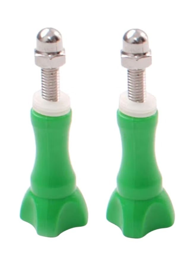 Ozone Pack Of 2 Thumb Screw Cap Bolt For GoPro Hero 3/SJ5000 Green/Silver
