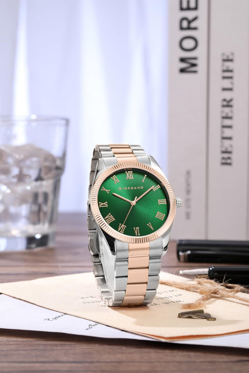 Giordano Classic Formal Analog Watch for Men with Stainless Steel Strap and Roman Numeric Indices -GZ-50112 - Image 3