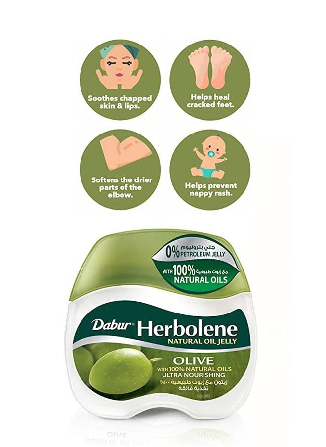 Dabur - Dabur Herbolene Olive Petroleum Jelly | Enriched with Olive and Vitamin E | For Damaged Skin - 240 ml - Image 1