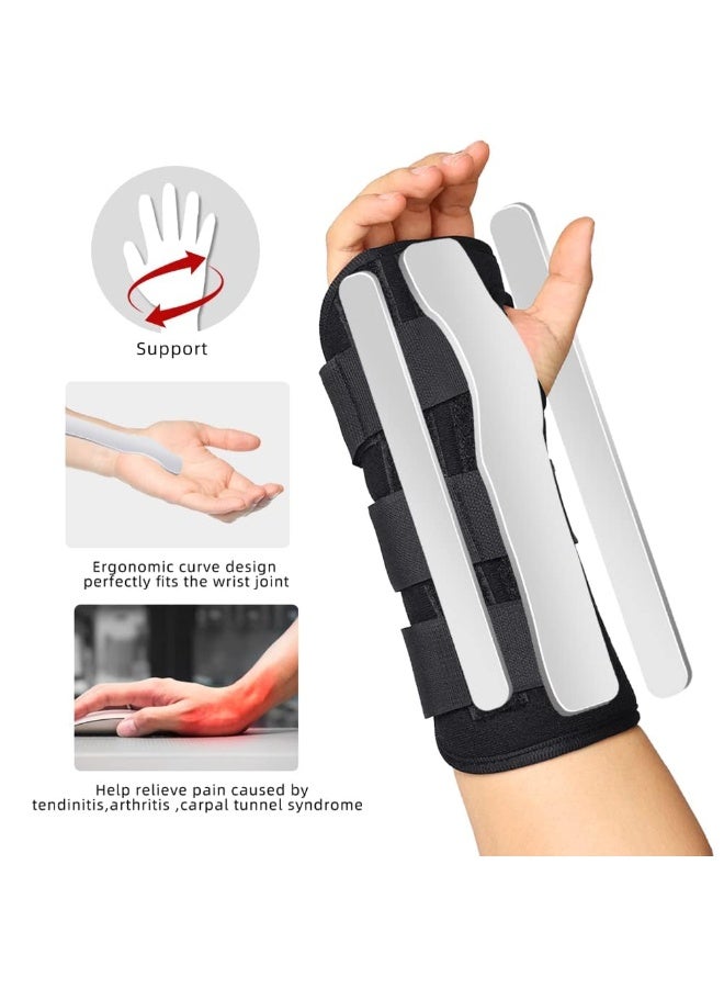 دعامة معصم طبية قابلة للتعديل - مزودة بـ 3 أحزمة تثبيت لدعم اليد - مقاس موحد يناسب اليد اليمنى واليسرى - لتخفيف الآلام وتثبيت الرسغ - لون أسود - Image 5
