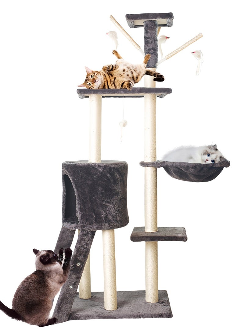 Kidle Cat Tree Cat Climbing Frame Cat Scratching Post Cat House Cat Toys - Image 1