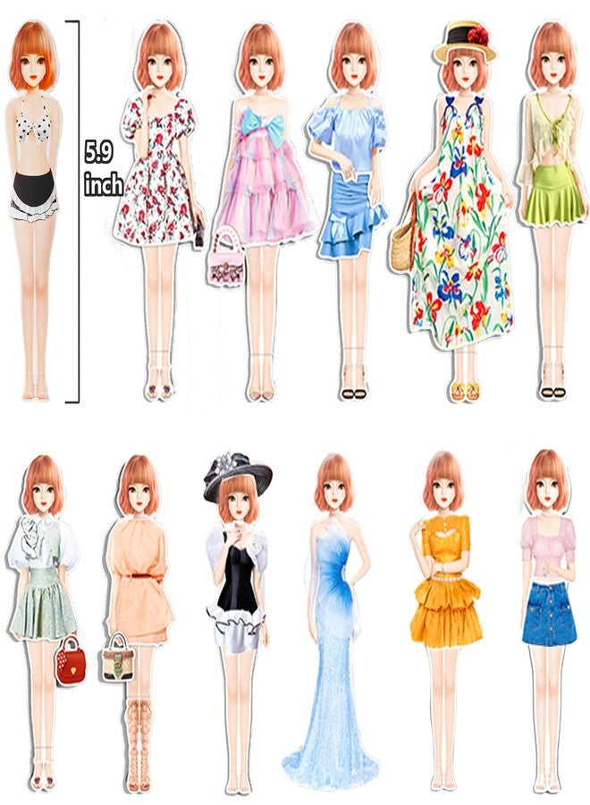Daniel Axel Magnetic Princess Dress Up Paper Doll Pretend Play Toys Magnet People Clothes Puzzles Game for 3+ Year Old Girls Toddler,Preschool Learning Created Imagine Set Birthday Gift - Image 4