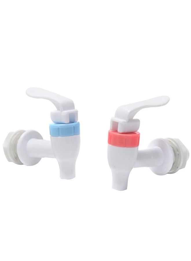 LAWAZIM Water Dispenser Tap - 2 Piece - Lever Handle Faucet Tap Replacement with Washers and Nuts, Hot & Cold Reusable Spigot Set for Water Coolers, Beverage Dispensers, Jugs, and Drinking Fountains - Image 2