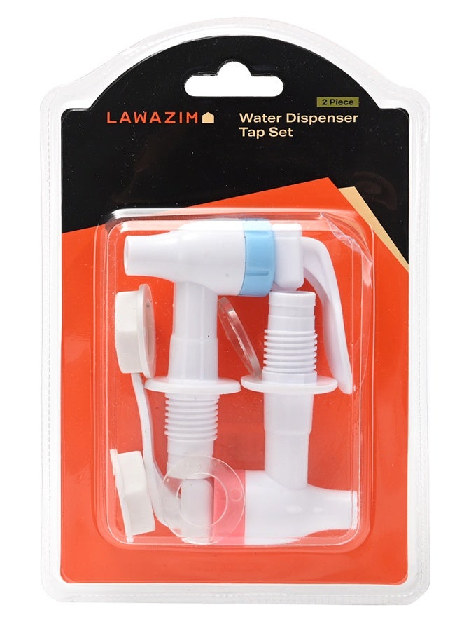 LAWAZIM Water Dispenser Tap - 2 Piece - Lever Handle Faucet Tap Replacement with Washers and Nuts, Hot & Cold Reusable Spigot Set for Water Coolers, Beverage Dispensers, Jugs, and Drinking Fountains - Image 5