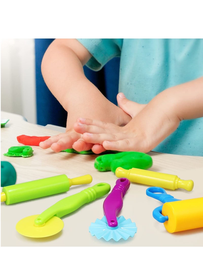 Daytoyz Kneading Tool, 6-Piece Kneading Accessories Children, Plasticine Tools, Modelling Tool, Kitchen Toy, Learning Toy, Kneading Set Includes Rollers, Cutter, Knife - Image 2