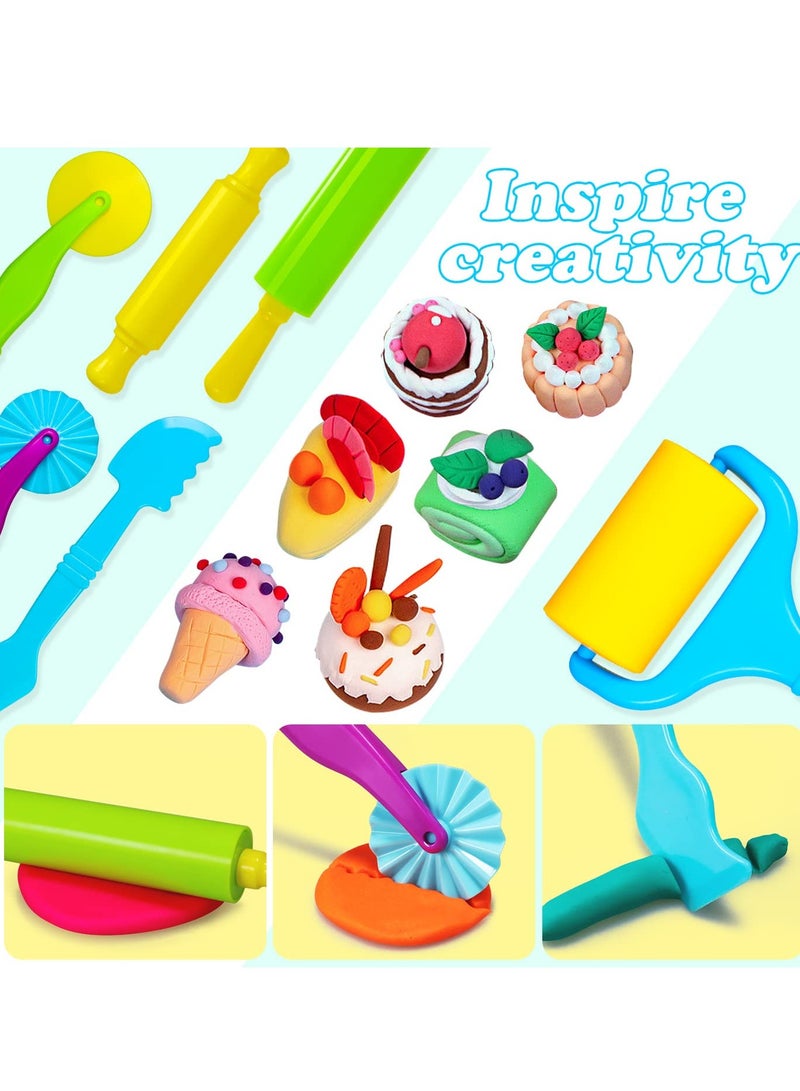 Daytoyz Kneading Tool, 6-Piece Kneading Accessories Children, Plasticine Tools, Modelling Tool, Kitchen Toy, Learning Toy, Kneading Set Includes Rollers, Cutter, Knife - Image 5