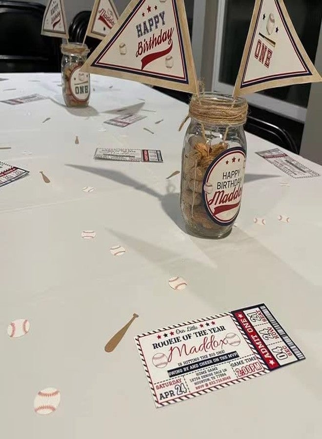 ZTZTST 200Pcs-Baseball Table Confetti, Baseball Bat Confetti,Baseball Party Decorations,Table Decoration - Image 5
