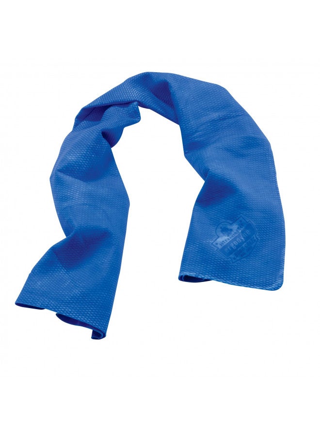 Ergodyne Chill-Its 6602 Evaporative Cooling Towel, Blue 13 inches x 29.5 inches - Image 1