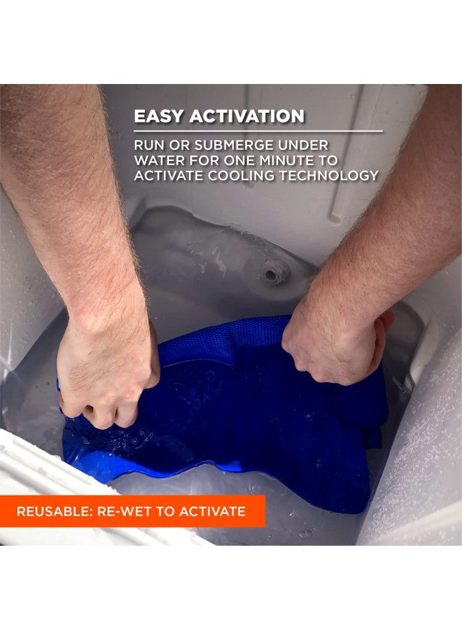 Ergodyne Chill-Its 6602 Evaporative Cooling Towel, Blue 13 inches x 29.5 inches - Image 3
