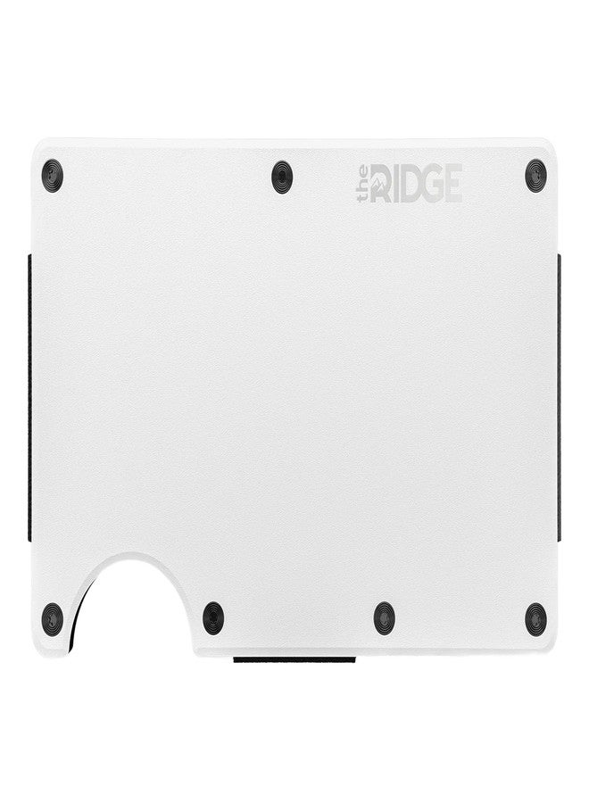 The Ridge Minimalist Slim Wallet For Women - RFID Blocking Front Pocket Credit Card Holder - Matel Wallet For Women With Money Clip(Polar White) - Image 2