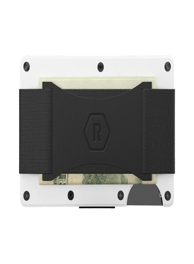 The Ridge Minimalist Slim Wallet For Women - RFID Blocking Front Pocket Credit Card Holder - Matel Wallet For Women With Money Clip(Polar White) - Image 3