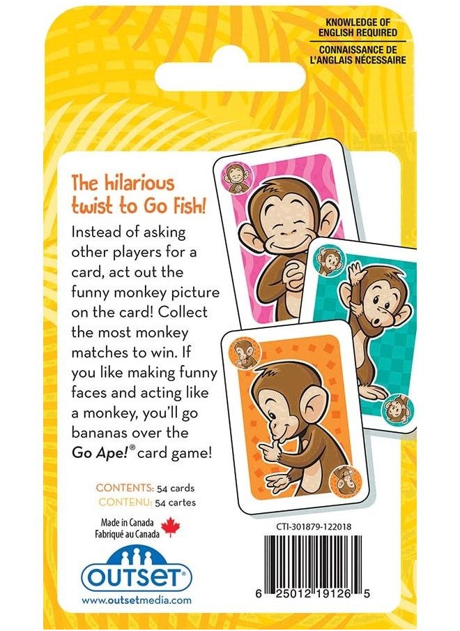 Outset Media - Go Ape! Travel Card Game For Kids Twist On Go Fish Act Out Monkey Picture On Card Ages 4 And Up - Image 1