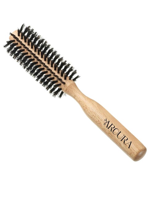 Aroura 45MM Professional Wooden Round Hairbrush for Men and Women - Mini Roller Comb Brush, Anti-Static Blow Drying Brush for All Hair Types, Ideal for Hairdressers Brand: Aroura