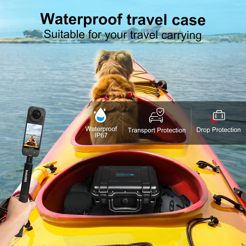 Lekufee Waterproof Carrying Case for Insta360 X5, Insta360 X4, Insta360 X3 Camera and Other Accessories(Case Only) - Image 5