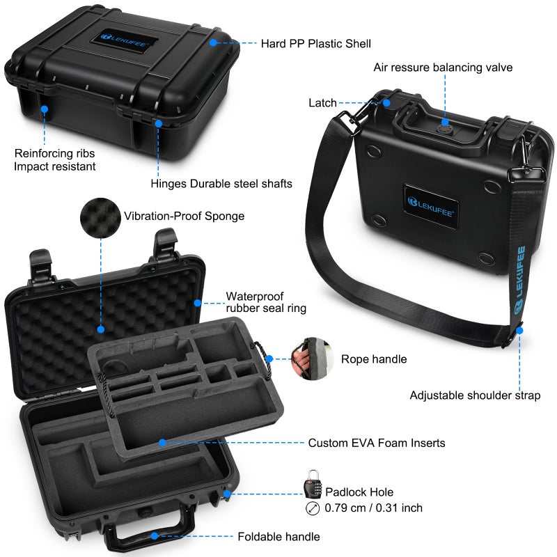Lekufee Waterproof Carrying Case for Insta360 X5, Insta360 X4, Insta360 X3 Camera and Other Accessories(Case Only) - Image 3