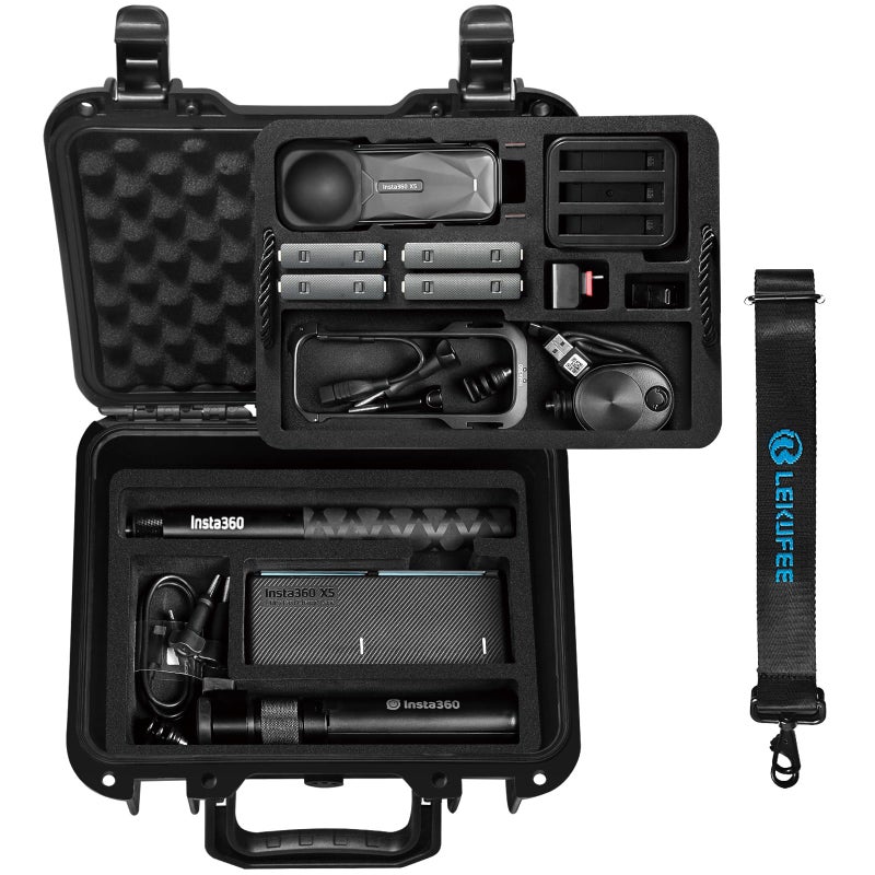 Lekufee Waterproof Carrying Case for Insta360 X5, Insta360 X4, Insta360 X3 Camera and Other Accessories(Case Only) - Image 1