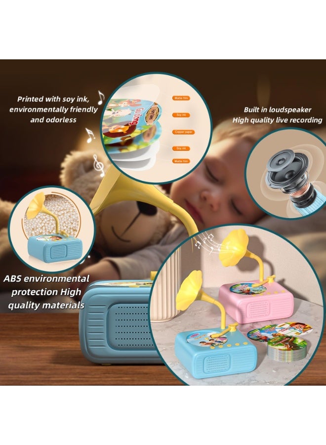 Children'S Phonograph With 96 Audio Cards + 8 Recording Cards, Early Education Story Machine, Educational Record Player, Music Box, Suitable For Children Aged 3 And Up, A Gift For Both Boys And Girls. - Image 3