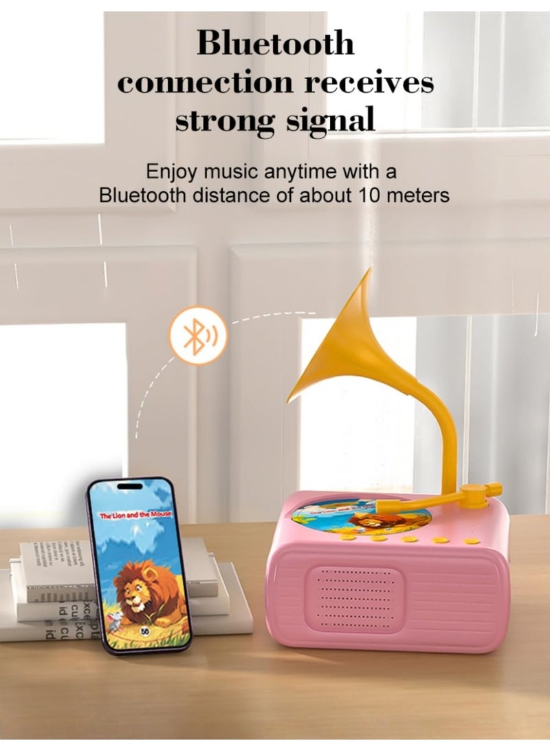 Children'S Phonograph With 96 Audio Cards + 8 Recording Cards, Early Education Story Machine, Educational Record Player, Music Box, Suitable For Children Aged 3 And Up, A Gift For Both Boys And Girls. - Image 5