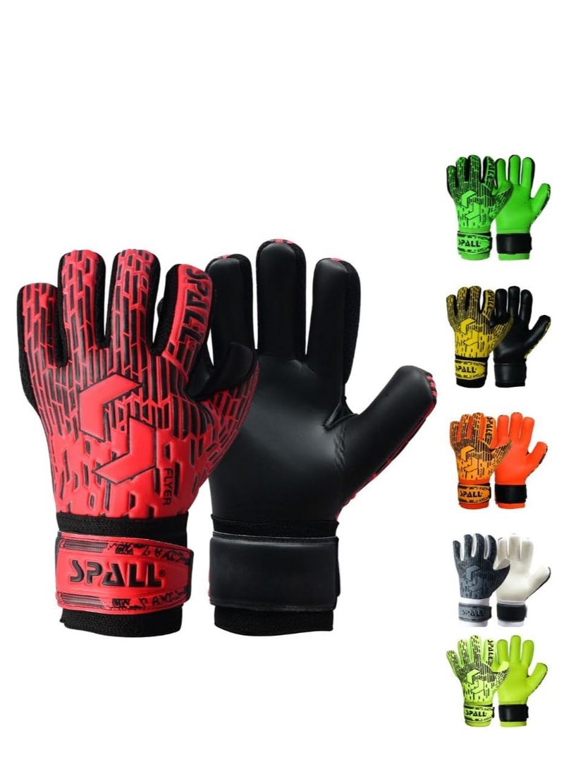 Spall Professional Goalkeeper Gloves with Strong Grip Palms and Finger Protection – Anti-Slip Soccer Goalie Gloves for Training and Match Play - Image 1