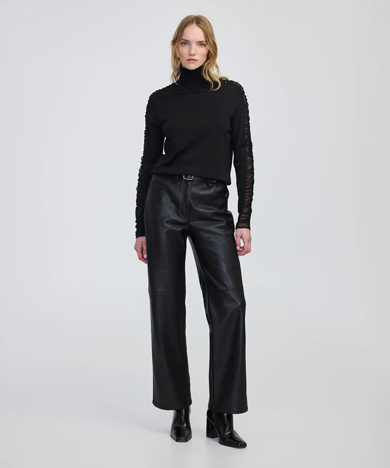 Ipekyol  Draped Tulle-Sleeve Knit Top for Women | Best Price UAE