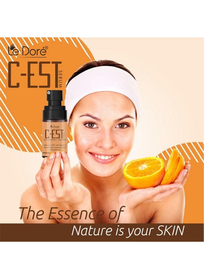 Le Dore Cest Serum 20% Vitamin C With Vitamin E Ferulic Acid Hyaluronic Acid And Glutathione Antiaging Brightening Hydrating Serum (30 Ml) - Image 3