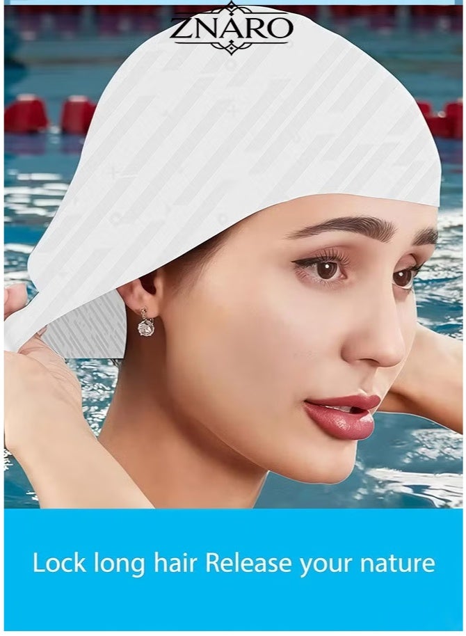 ZNARO 1 Piece Unisex Swim Cap, Waterproof Bathing Cap for Swimming, Adult Swimming Caps Keep Hair Dry for Men Women - Image 5
