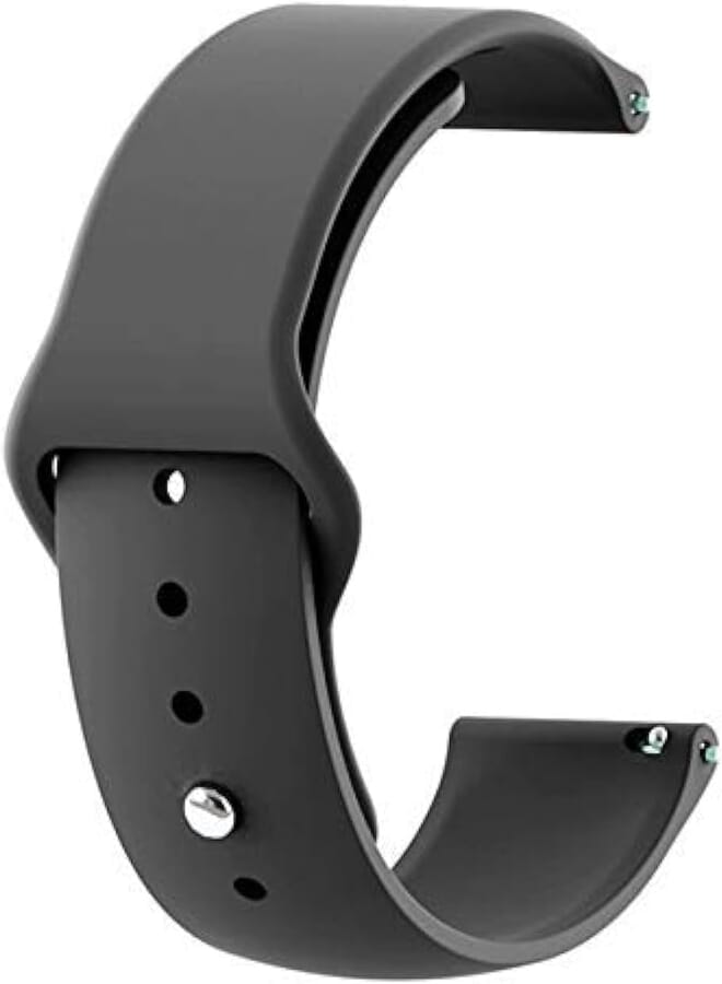 CIRO Soft Silicon Strap 20 mm Compatible with All Smart Watches and Watches (Black)