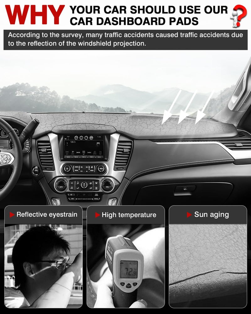 Autorder غطاء لوحة القيادة من Autorder لسيارات شيفروليه تاهو/سابربان/GMC يوكون 2015-2020 - Image 2