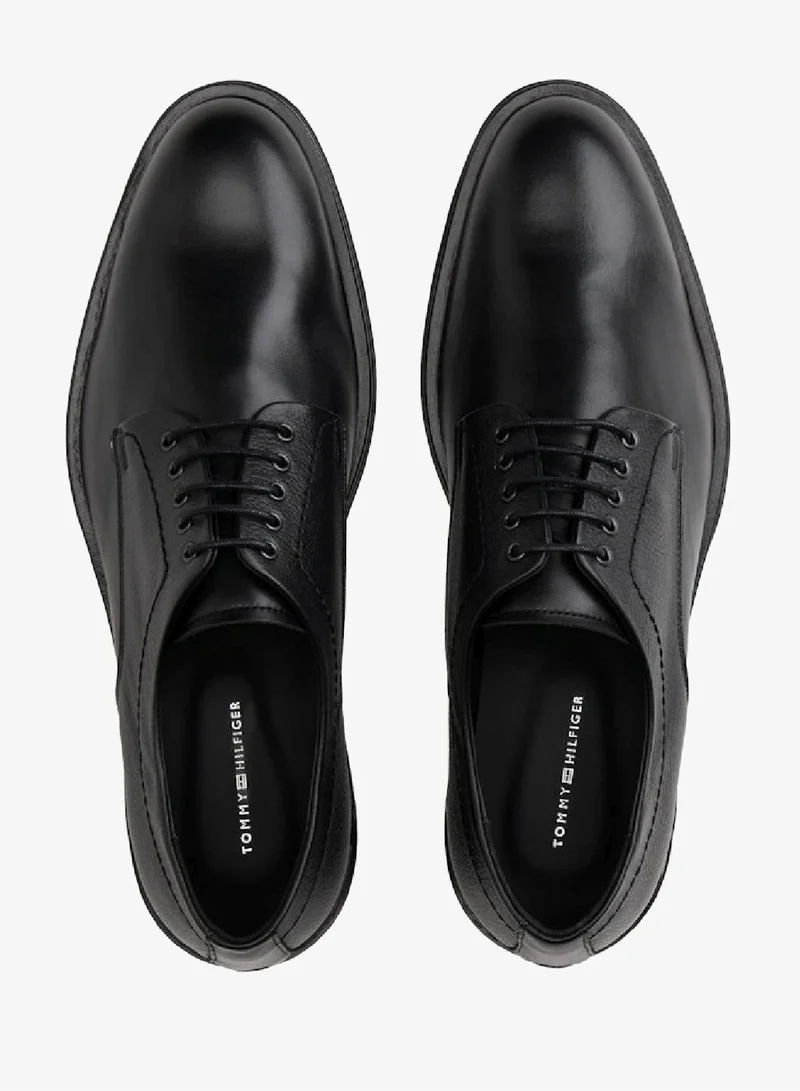 Tommy Hilfiger Black Leather Derby Shoes for Men | Best Price UAE