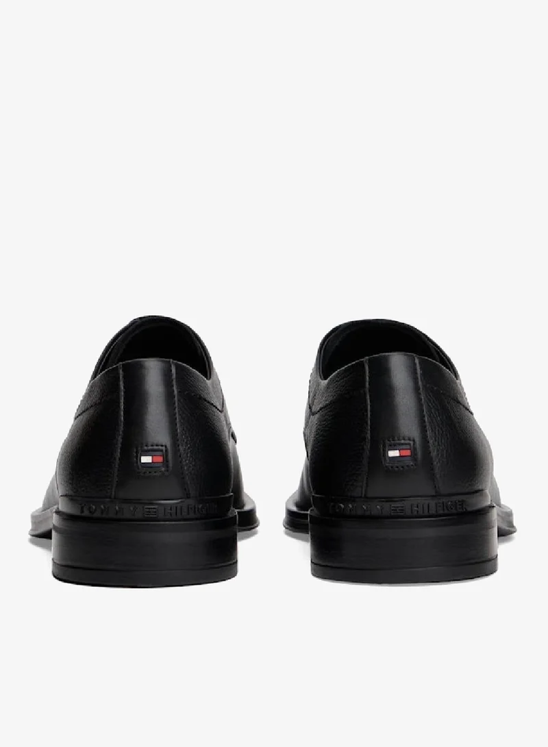 Tommy Hilfiger Black Leather Derby Shoes for Men | Best Price UAE