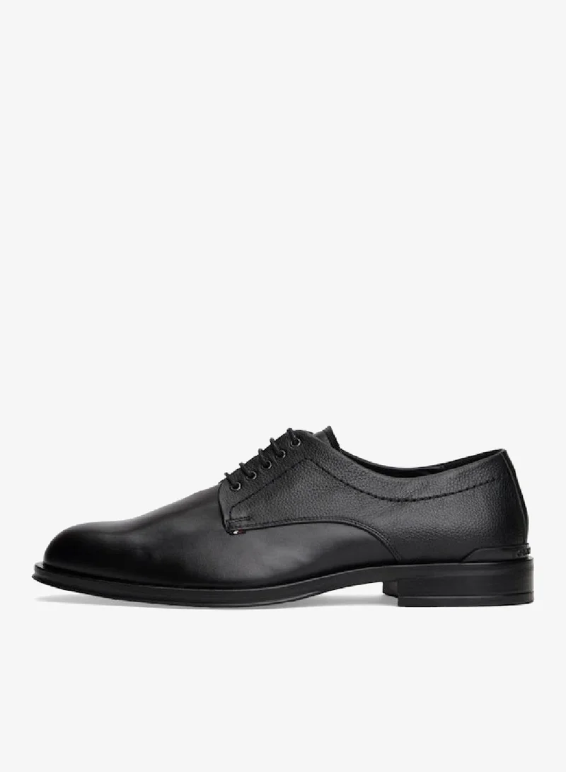 Tommy Hilfiger Black Leather Derby Shoes for Men | Best Price UAE