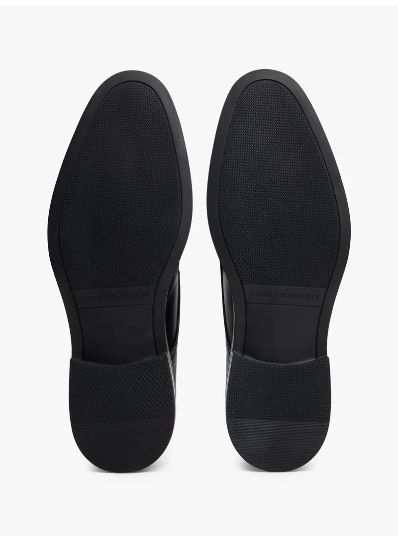 Tommy Hilfiger Black Leather Derby Shoes for Men | Best Price UAE