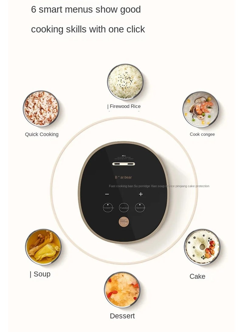 Bear 3L Smart Rice Cooker 600Watt Non-stick Pot Multi-function Timer Rice Cooker and Steamer Quick Cook Rice/Porridge/Soup/Desserts/ Cakes to Keep Warm  - Image 5
