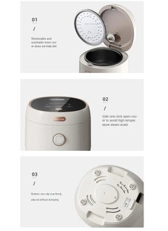 Bear 3L Smart Rice Cooker 600Watt Non-stick Pot Multi-function Timer Rice Cooker and Steamer Quick Cook Rice/Porridge/Soup/Desserts/ Cakes to Keep Warm  - Image 5