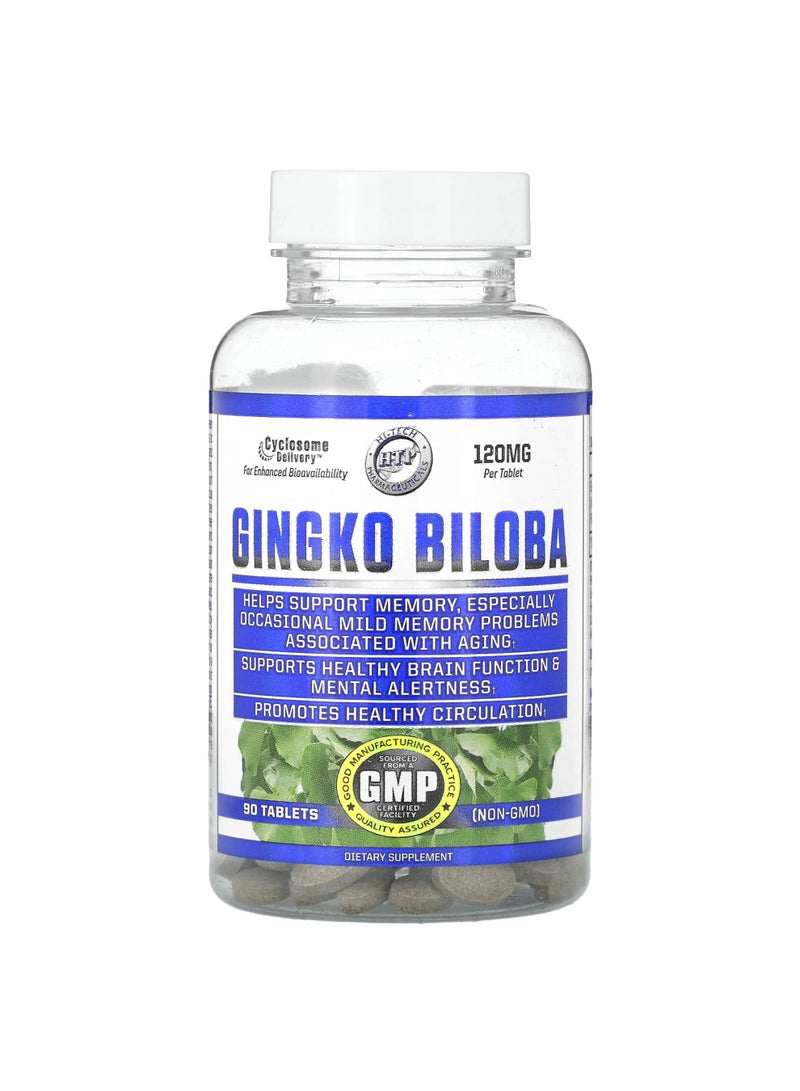 Gingko Biloba, 120 mg, 90 Tablets