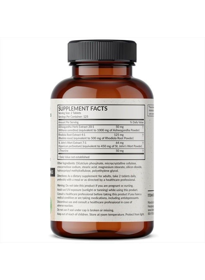 Futurebiotics Chill Pill + Ashwagandha, Rhodiola, St. John's Wort, & L-Theanine 2000 MG per Serving - Non-GMO, 250 Vegetarian Tablets - Image 2