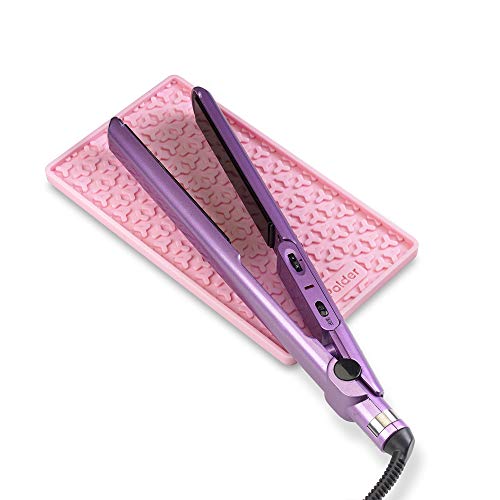 Polder Heat Resistant Hot Mat for Hot Hair Styling Tools (Pink) - Image 1