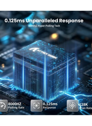 لوحة مفاتيح X68 HE بتردد 8000 هرتز، ودقة استجابة 0.01 مم، لوحة مفاتيح ألعاب سلكية مزودة بمفاتيح مغناطيسية، وإمكانية ضبط مستوى التشغيل، واستجابة سريعة، وخاصية Snap Tap، وإضاءة RGB لأجهزة الكمبيوتر الشخصية وأجهزة Mac، وإطارات بيضاء. - view 3