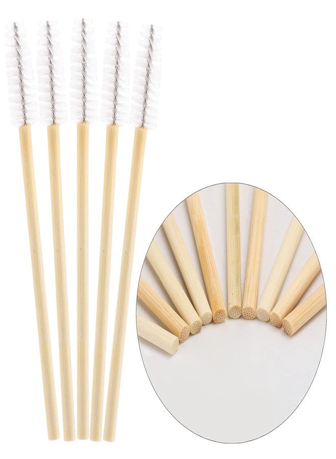 Tbestmax 300 Disposable Mascara Wands Eyelash Brush Spoolies for Eye Lash Extension Eyebrow Bamboo Stick White - Image 5