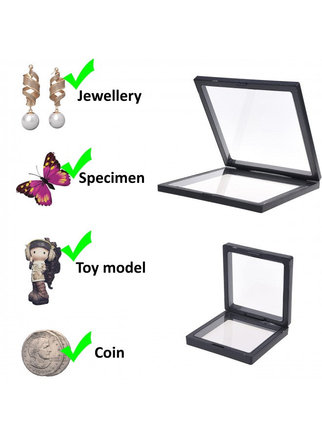 Eco-Fused 3D Transparent Floating Frame - Suspension Display Case for Collectibles, Memorabilia, Decorations - Holders for Coins, Jewellery, Medals (5 Pack) - Image 4