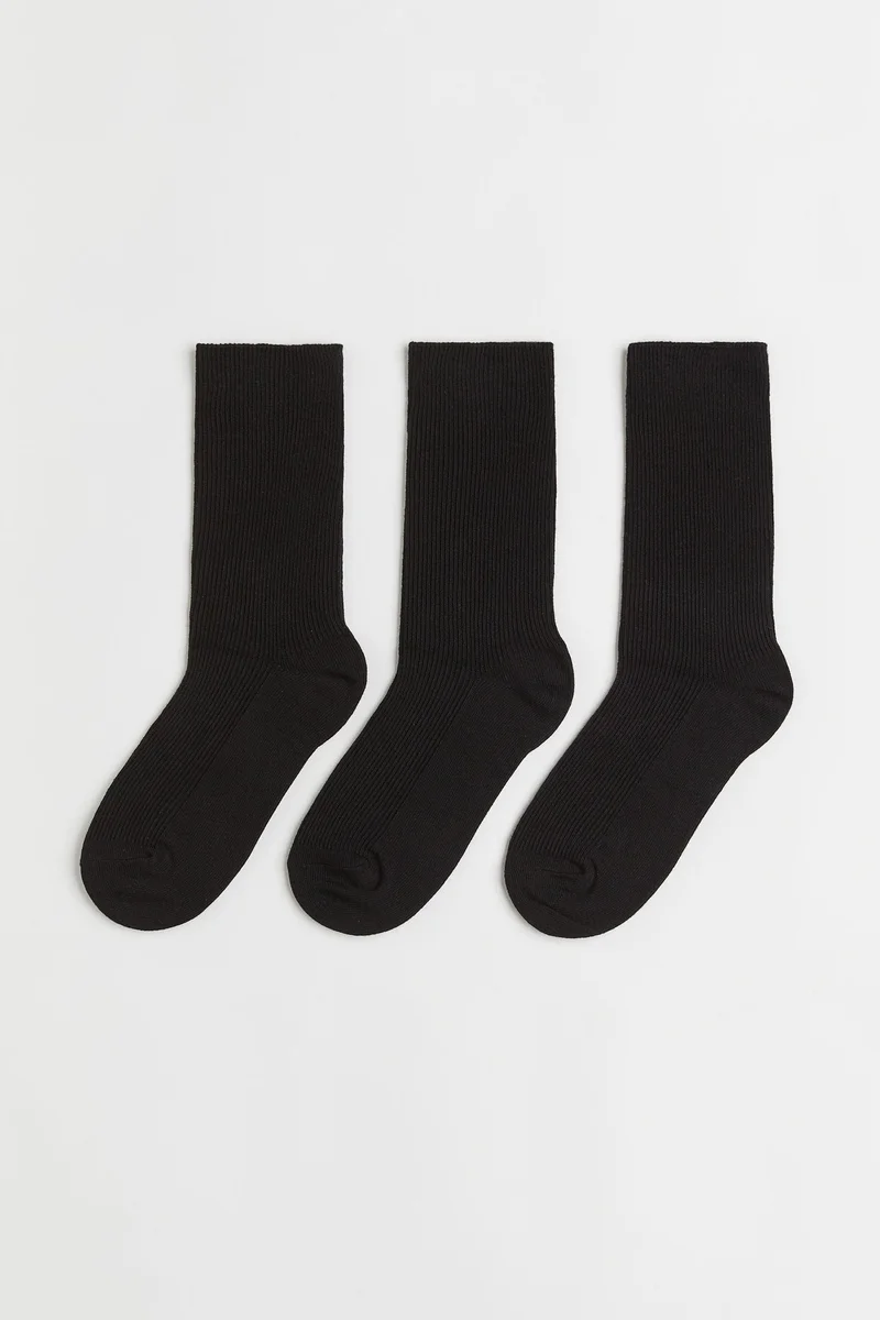 H&M 3-pack ribbed socks