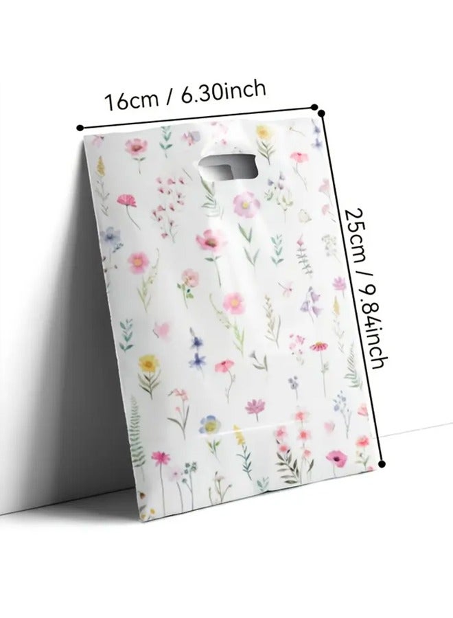 100pcs Adorable Flower Gift Packaging Bag, 16cm*25cm Small Gift Packaging Handbag - Image 3